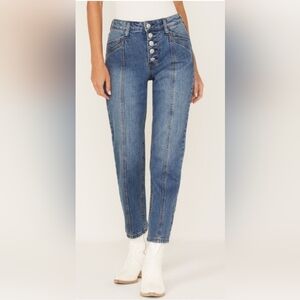 Cleo + Wolf High Rise Straight Denim Jeans 30x27 NWT